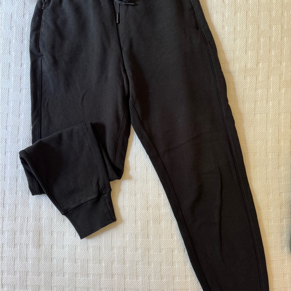 Lululemon Athletica Black Track Pants with Tapered Jogger Fit